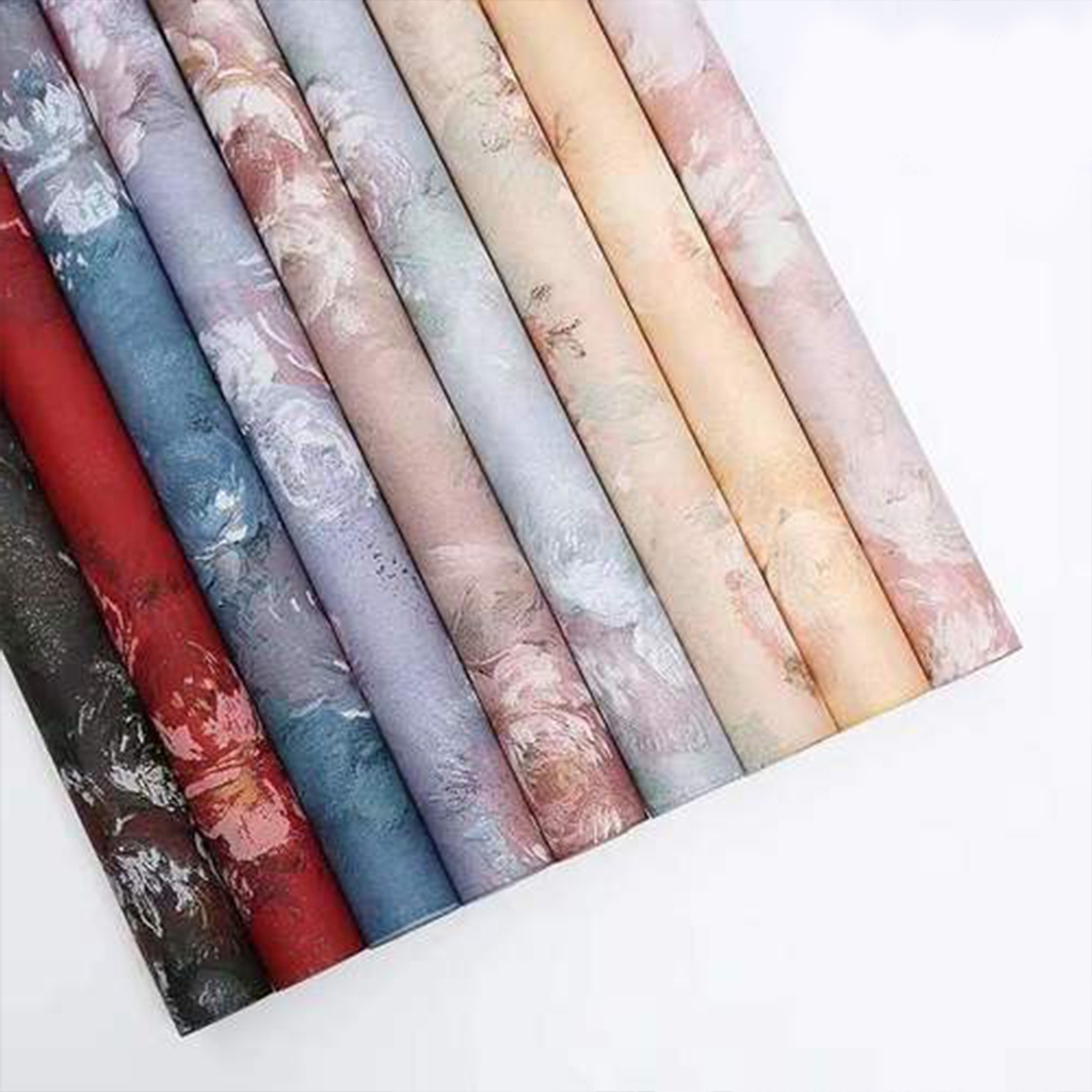 

5 Lembar Vintage Flower Kertas Buket Korea Bunga Flower Wrapping Paper Kado P.MJHY