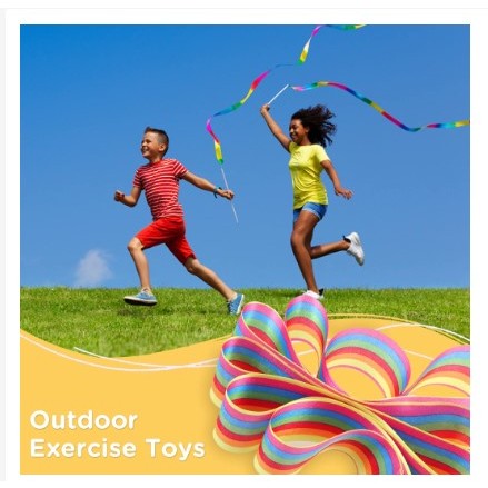 

4m twirling ribbon colorful ballet ribbon / 4m twirling ribbon colorful alat tari tamborin gereja props senam ballet pita