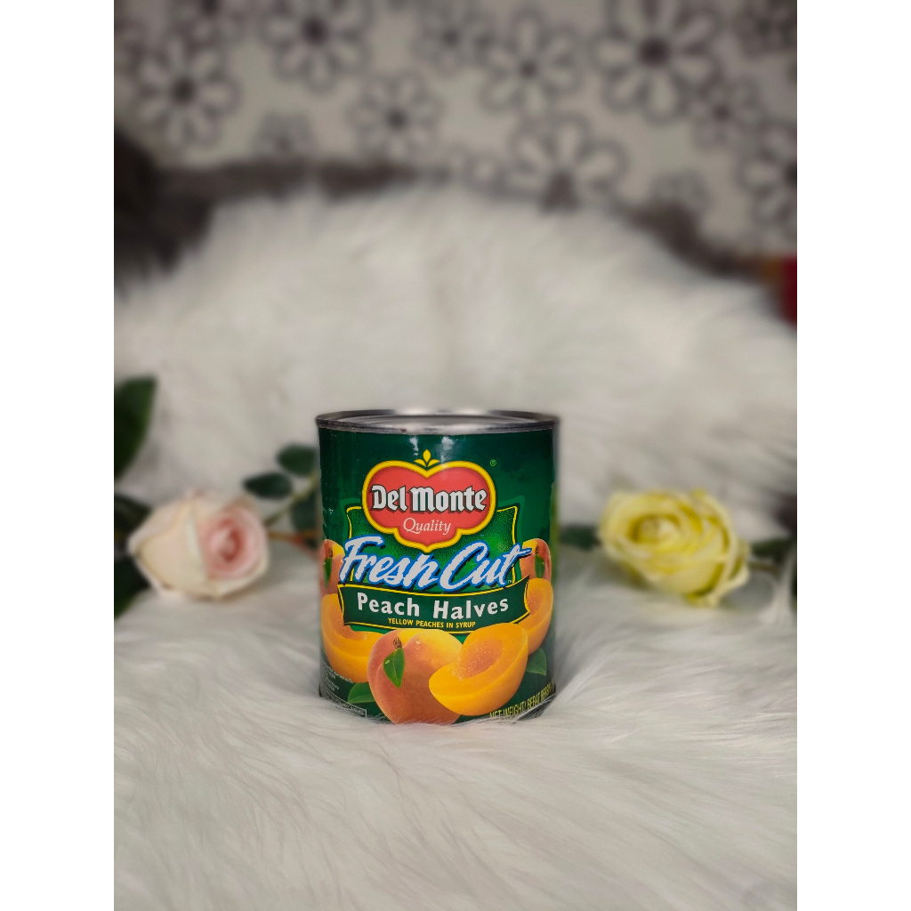 

DELMONTE FRESHCUT PEACH HEALVES 825GR/ BUAH DALAM KALENG