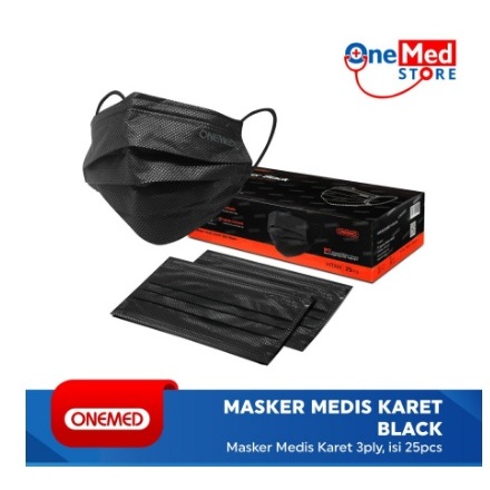 disposable masker earloop hitam non medis onemed