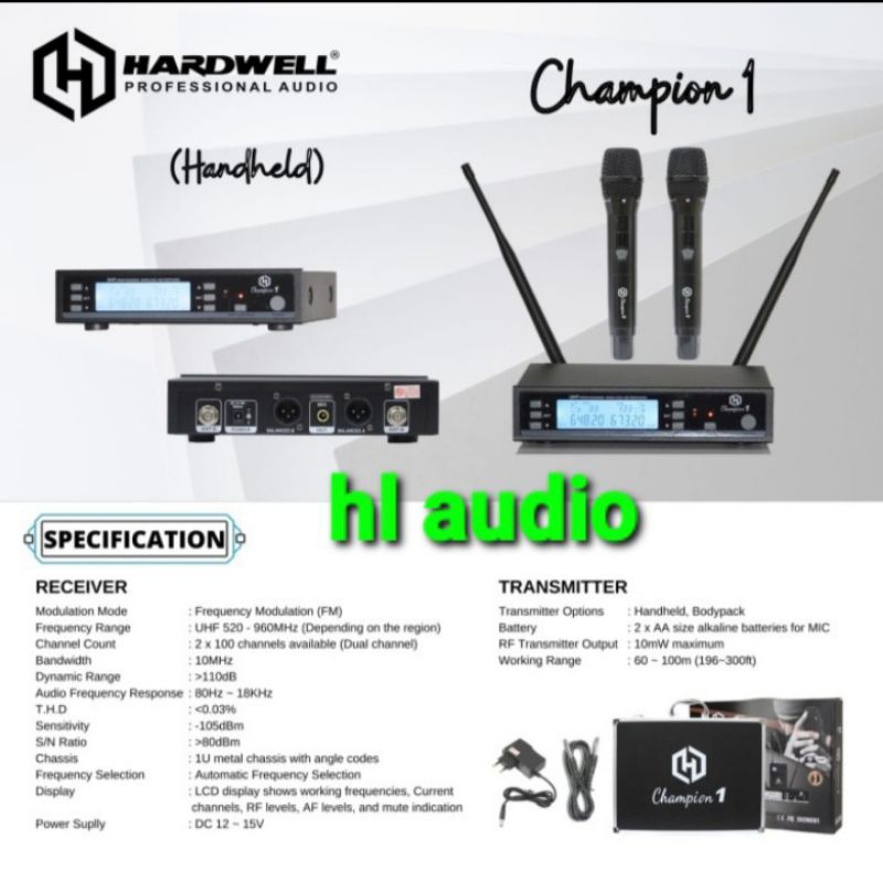 MIC WIRELESS HARDWELL CHAMPION 1 ( HARDCASE+ANTIFEEDBACK) ORIGINAL