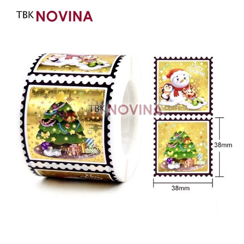 

[KODE CHRISTMAS ] Stiker Natal / stiker christmas Label Segel 2.5cm (10 pcs)