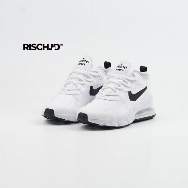 Sepatu Premium Unisex Nike Airmax 270 React White Black