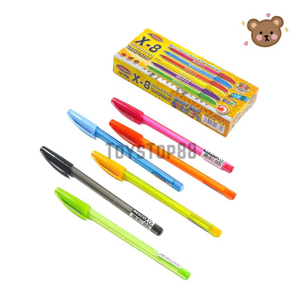 

Ballpoint Besco X-8 - Bolpen Pulpen Pen Hexagonal Semi Gel Murah [PER LUSIN]
