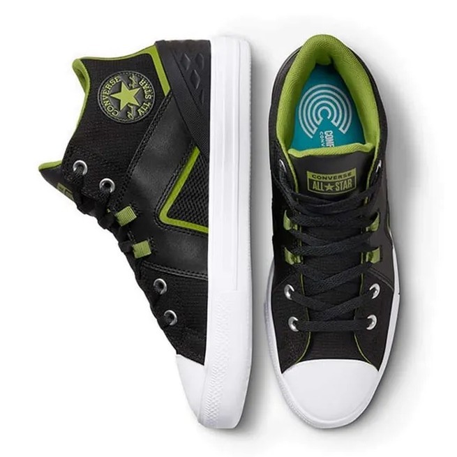 Sepatu Converse Pria Original Converse Chuck Taylor All Star Flux Ultra Men's Sneakers - Black/Grass