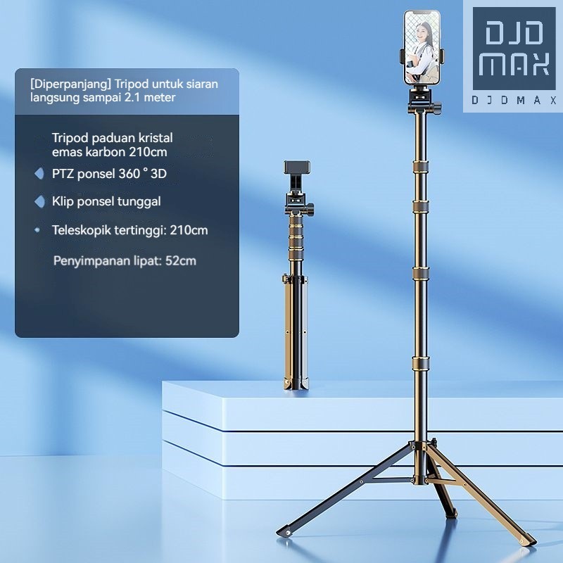 DJDMax Tripod Handphone 2,1 Meter Besi Plus Mini ball head Holder/Tripod Hp Ring Light 2 Meter Live Streaming/Tripod 2,1 Meter/ Tripod HP 2,1 M - Tripod 2 Meter/ Tripod HP 2M Free Holder U - Tripod Kamera Free Holder U - Tripod Kamera / tripod free tas-6