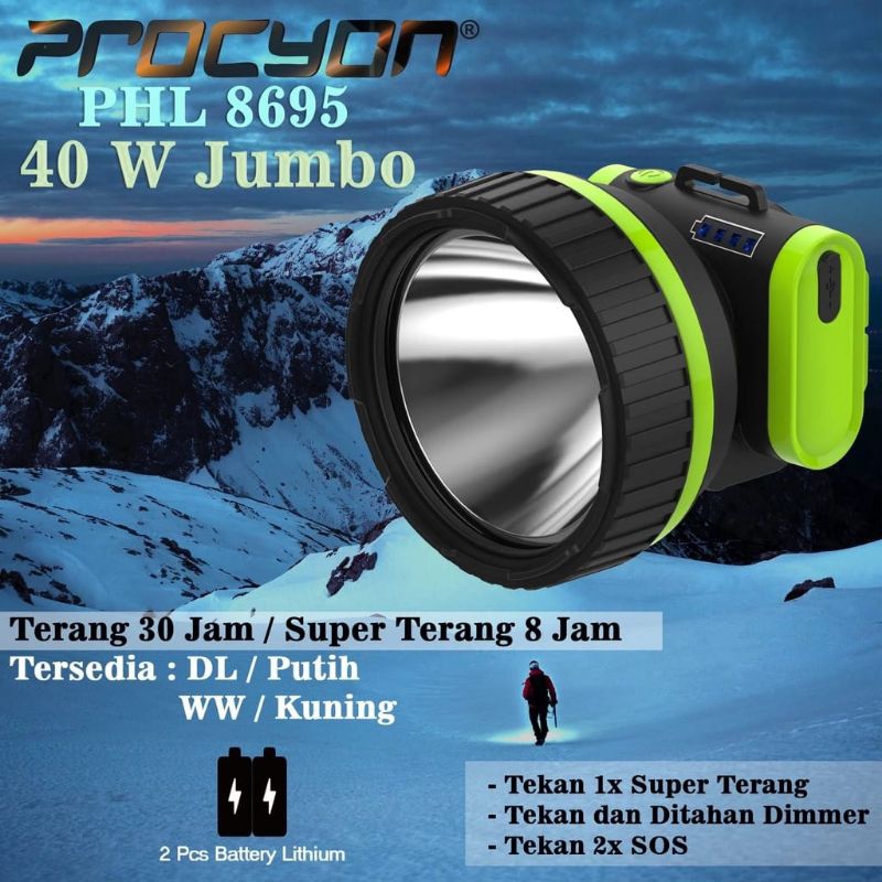 Senter kepala 40 Watt Procyon