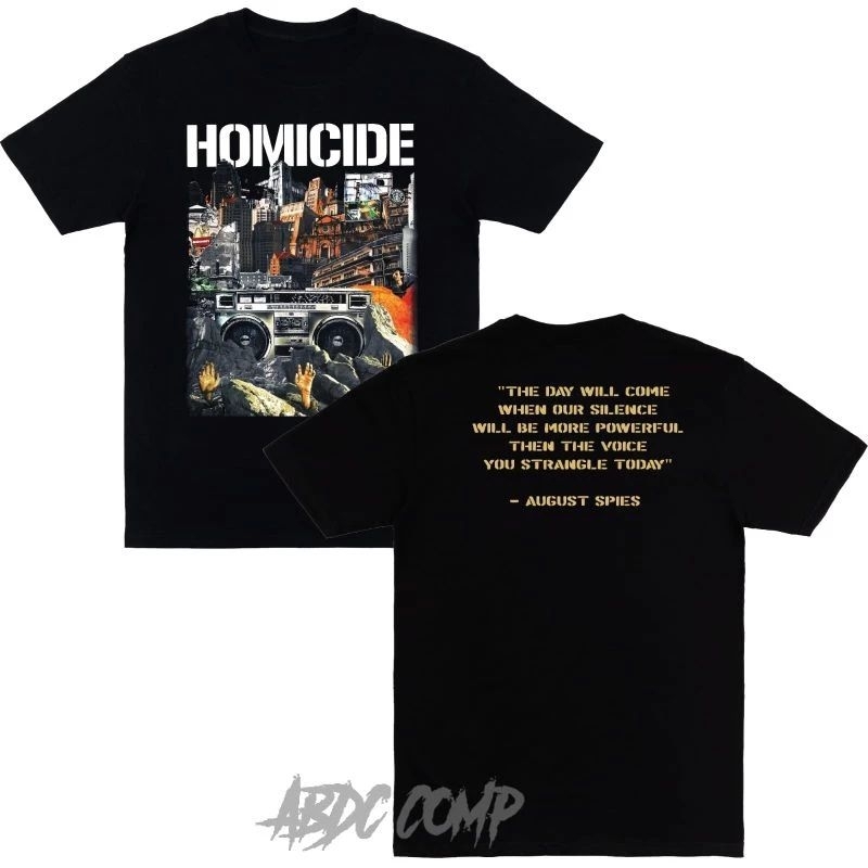 kaos / band homicide / barisan nisan kaos band homicide tshirt hip hop