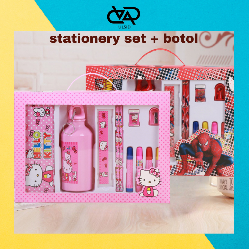 

Stationery anak laki&perempuan,Aesthetic,Souvenir ulang tahun,Botol minum anak unik