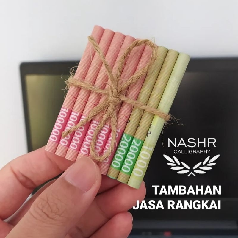 Tambahan Jasa Rangkai Uang Mainan (BELUM TERMASUK UANG MAINAN) Hiasan Mahar Nikah