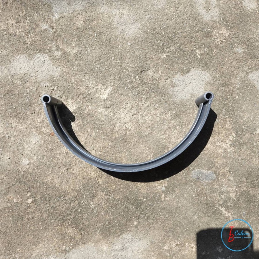 Sambungan Talang Air Setengah Lingkaran PVC 8 inch LANGGENG RG 8
