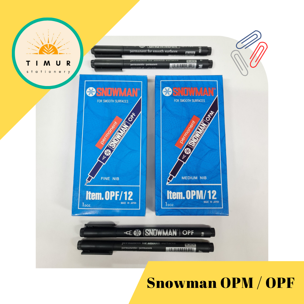 

Spidol Snowman OPF dan OPM (1pak isi 12pcs )