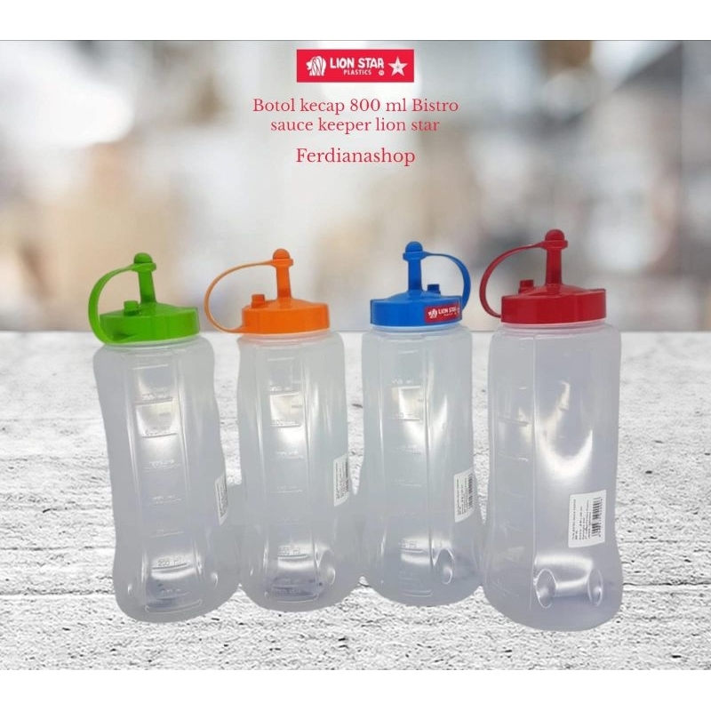 Botol kecap bistro sauce keeper  lion star 800 ml / Botol saos lion star 800 ml