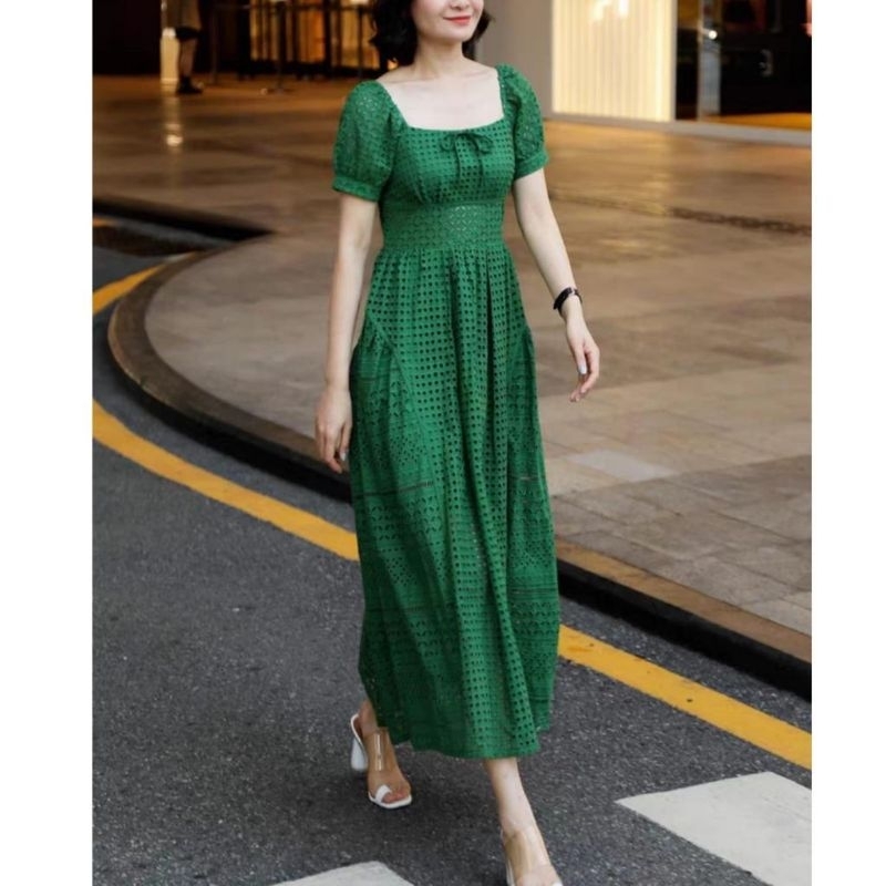 55200 Pakaian maxi long dres dress lengan pendek polos murah bagus santai nyantai  import Premium wa