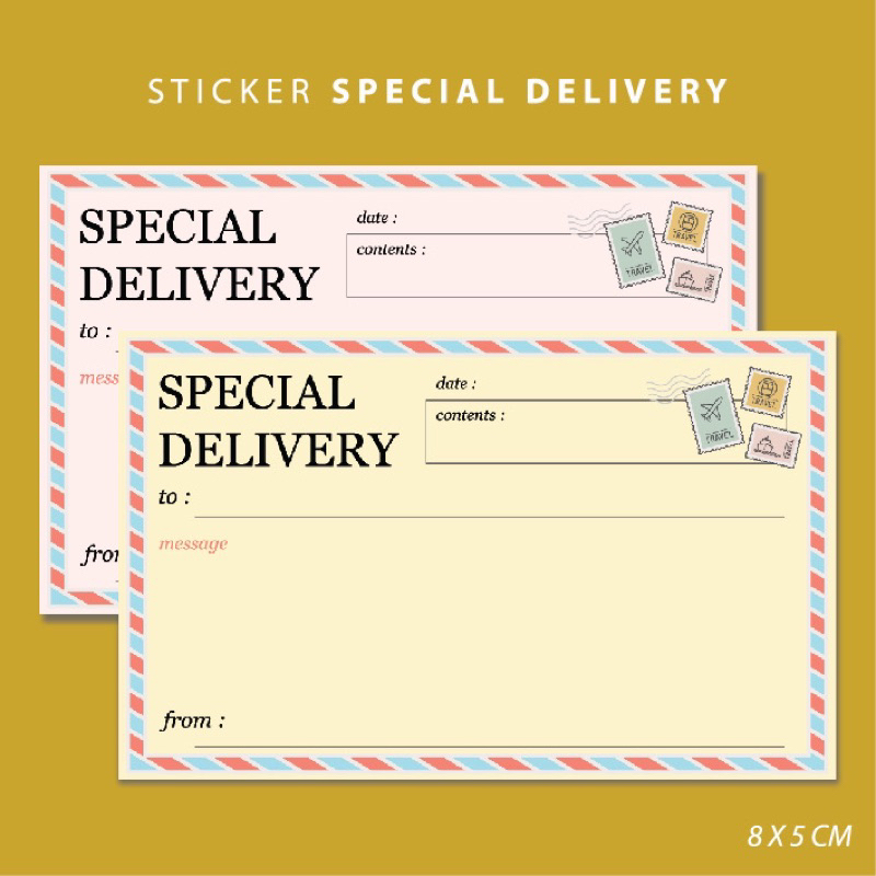 

Delivery Sticker - Hang tag kartu ucapan kado sticker hampers parcel box dus ultah natal christmas cny ramadan lebaran food