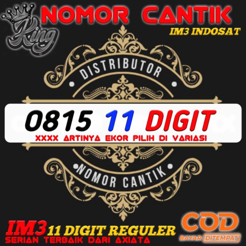 KARTU PERDANA INDOSAT 11 DIGIT CANTIK MURAH NOCAN IM3 11 ANGKA LIMITED EDITION COD HITS DAN TERLARIS
