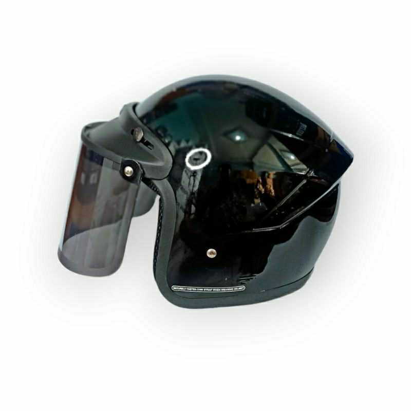 helm bogo polos dewass kaca datar_helm bogo spoiler pria wanita