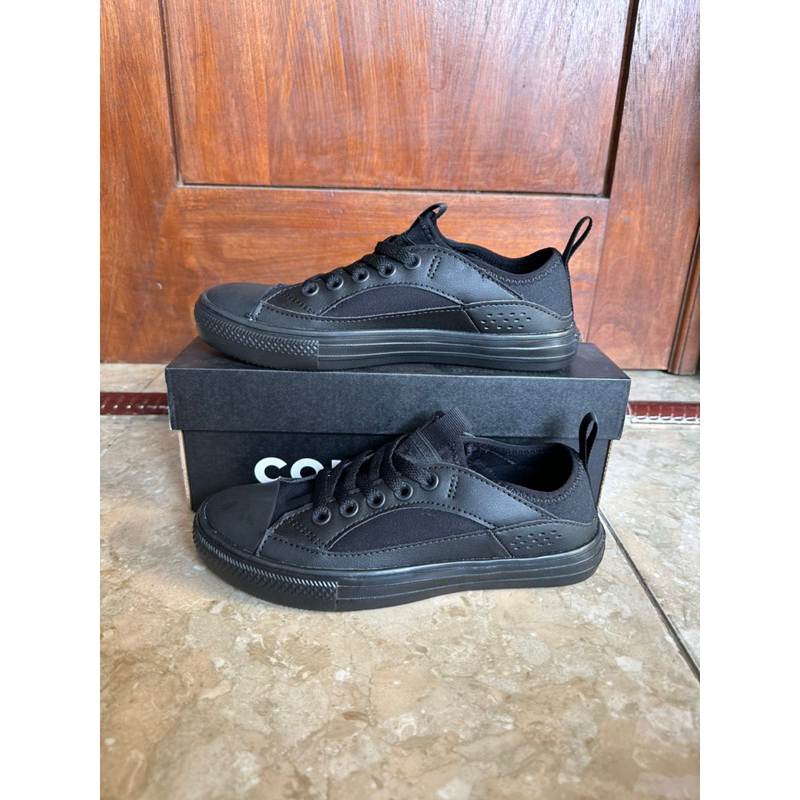 CONV3RS3 CTAS WAVE ULTRA OX A06023C sepatu hitam sekolah fullblack