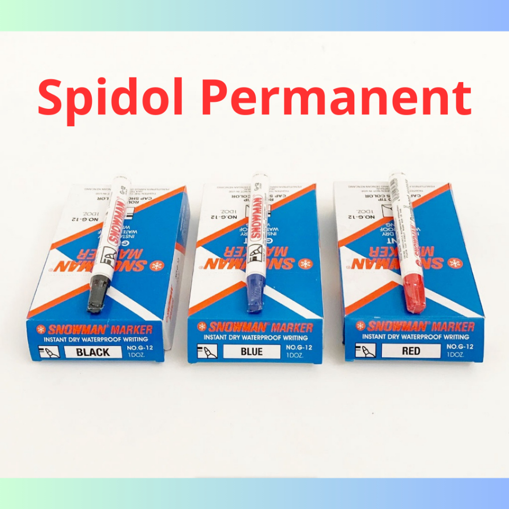 

Spidol Snowman Permanent G-12 Merah