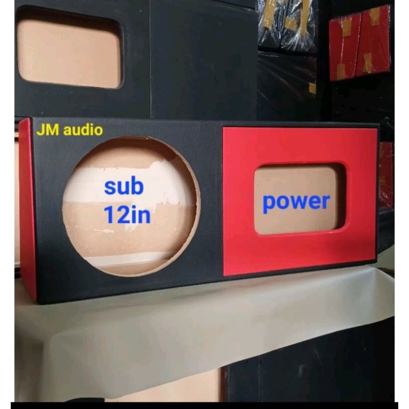 box subwoofer 12in power amplifier universal bahan MDF full 18mm