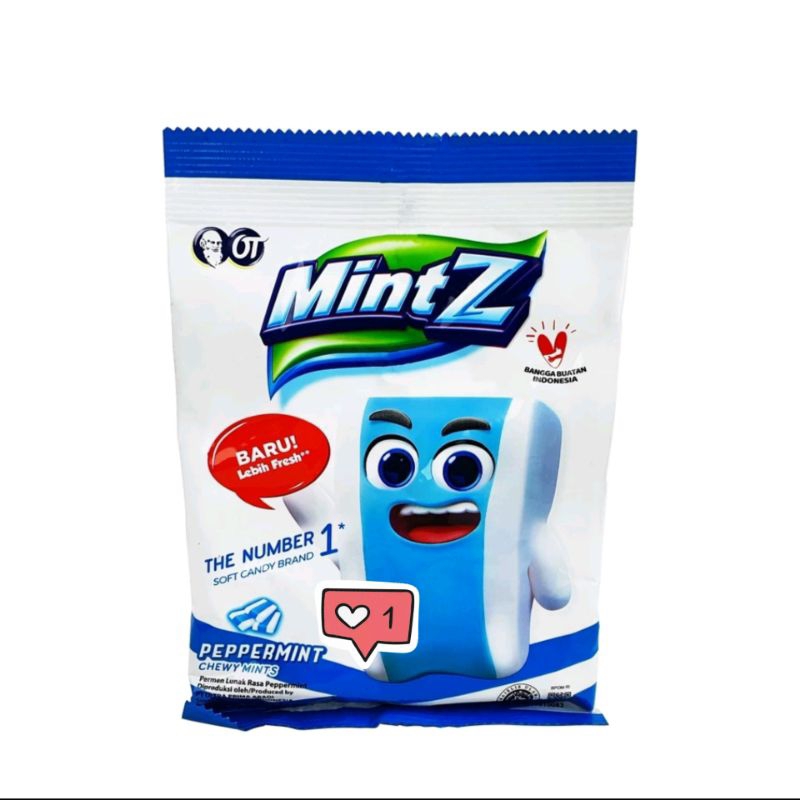 

PERMEN MINTZ CHEWY MINT LUNAK/ ISI 50 PCS @115 GR