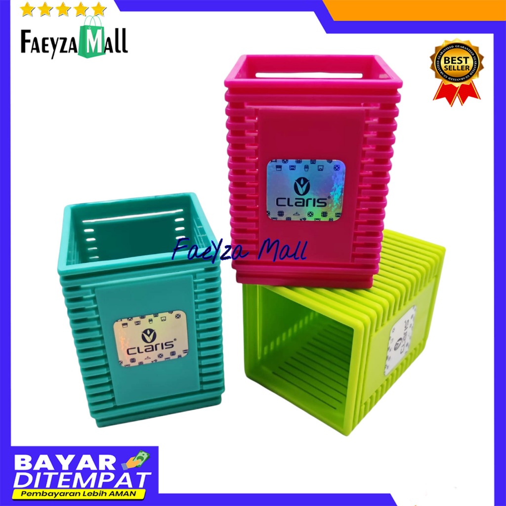 

⭐⭐⭐⭐⭐TEBAL BANGET !! Claris Kotak Fancy / Tempat Pensil 7.5 x 7.5 x 10.9 cm 0531 / Tempat Sendok / Kotak Serbaguna / Kotak Unik / Tempat ATK By FAEYZA MALL