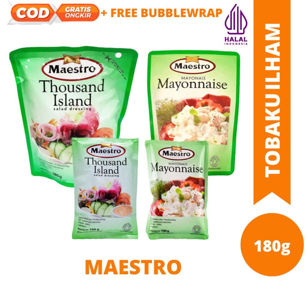 

Maestro mayonnaise 180gr / maestro salad dressing thousand island 180gr