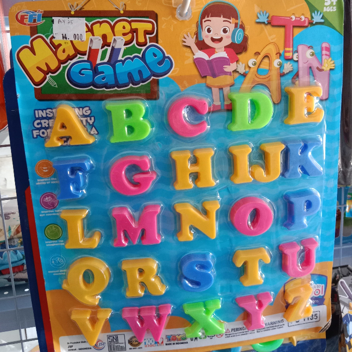 MAINAN ANAK EDUKASI PUZZLE MAGNET ANGKA / HIJAIYYAH / ABJAD ALPHABET KAPITAL ABC - MAGNET GAME