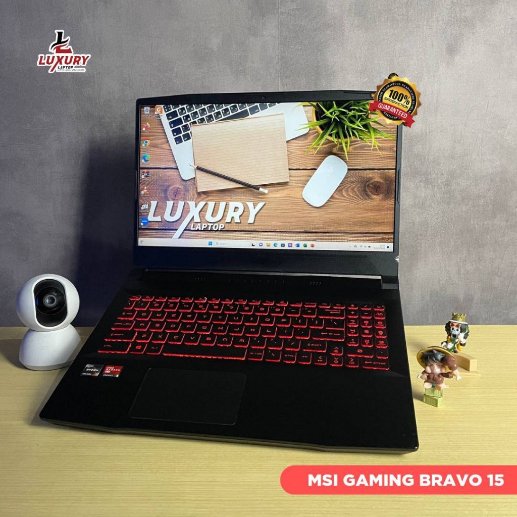 LAPTOP GAMING MSI BRAVO 15 B5DD RYZEN 7 RADEON RX 5500M 4GB GDDR6 SSD 512GB RAM 8GB 3200 MHz LAYAR 1