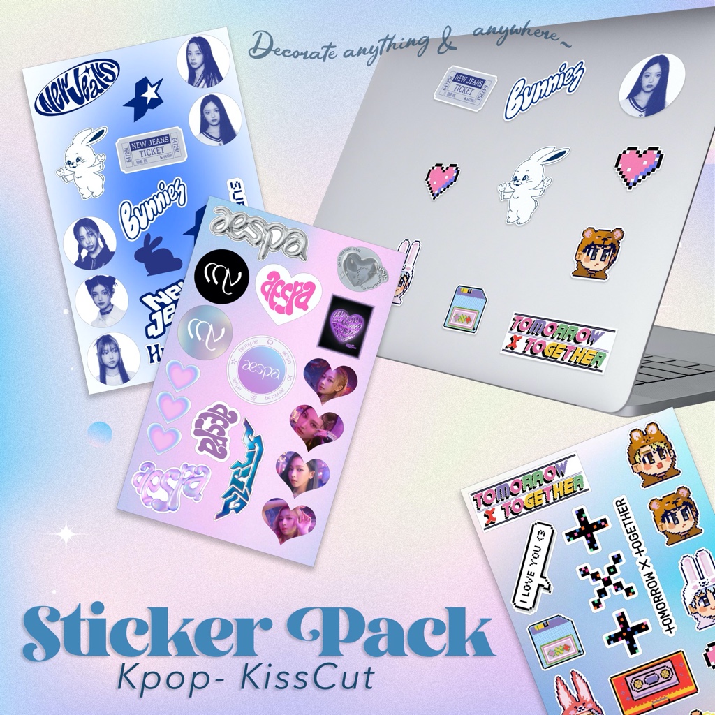 

Sticker Pack A5 Kiss Cut / Cetak Stiker Pack Kpop Series / Sticker Sheet Template K pop Lucu / Sticker Laptop Hp Deco / Dekorasi Stiker