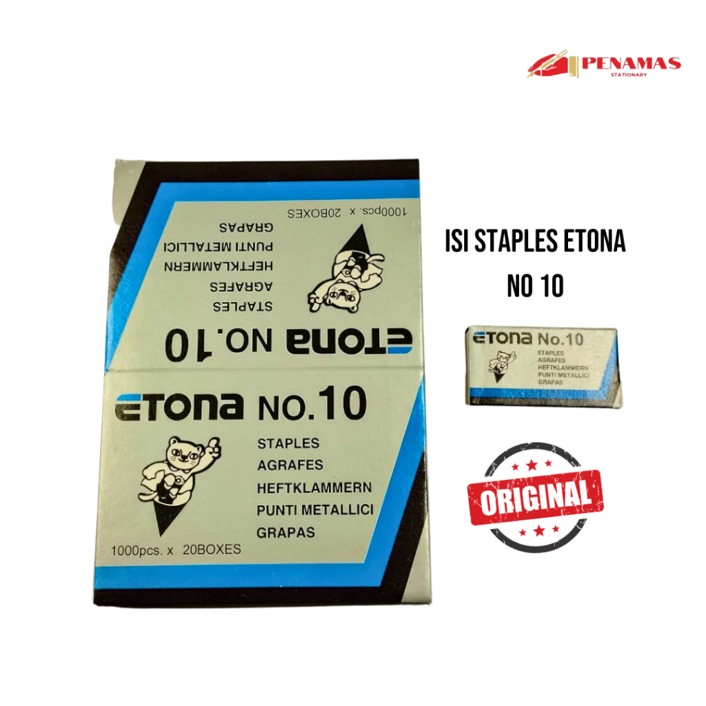 

[PENAMAS] ISI STAPLES ETONA NO 10 / 1 PAK