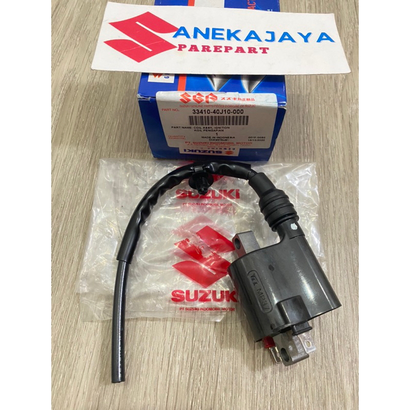 COIL KOIL IGNITION SATRIA FU FI INJEKSI GSX 150 ORIGINAL ORI ASLI SUZUKI SGP 33410-40J10