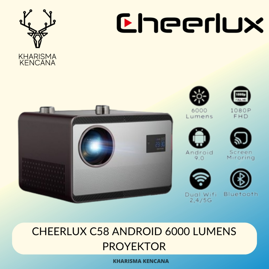 CHEERLUX C58 ANDROID 6000 LUMENS PROYEKTOR