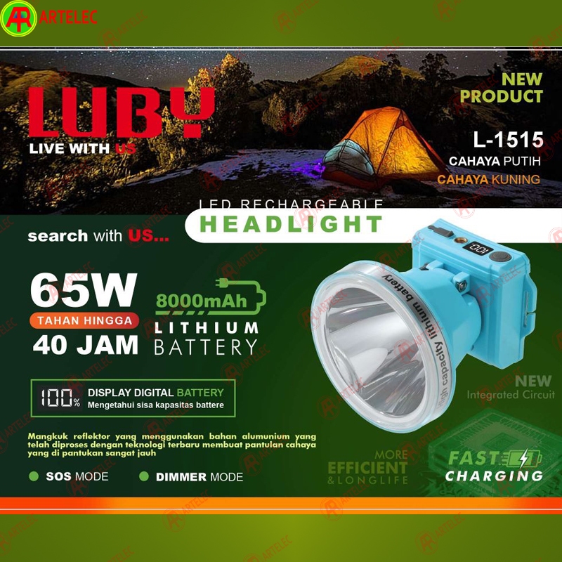 Senter Kepala Luby L-1515-L | L-1515-K