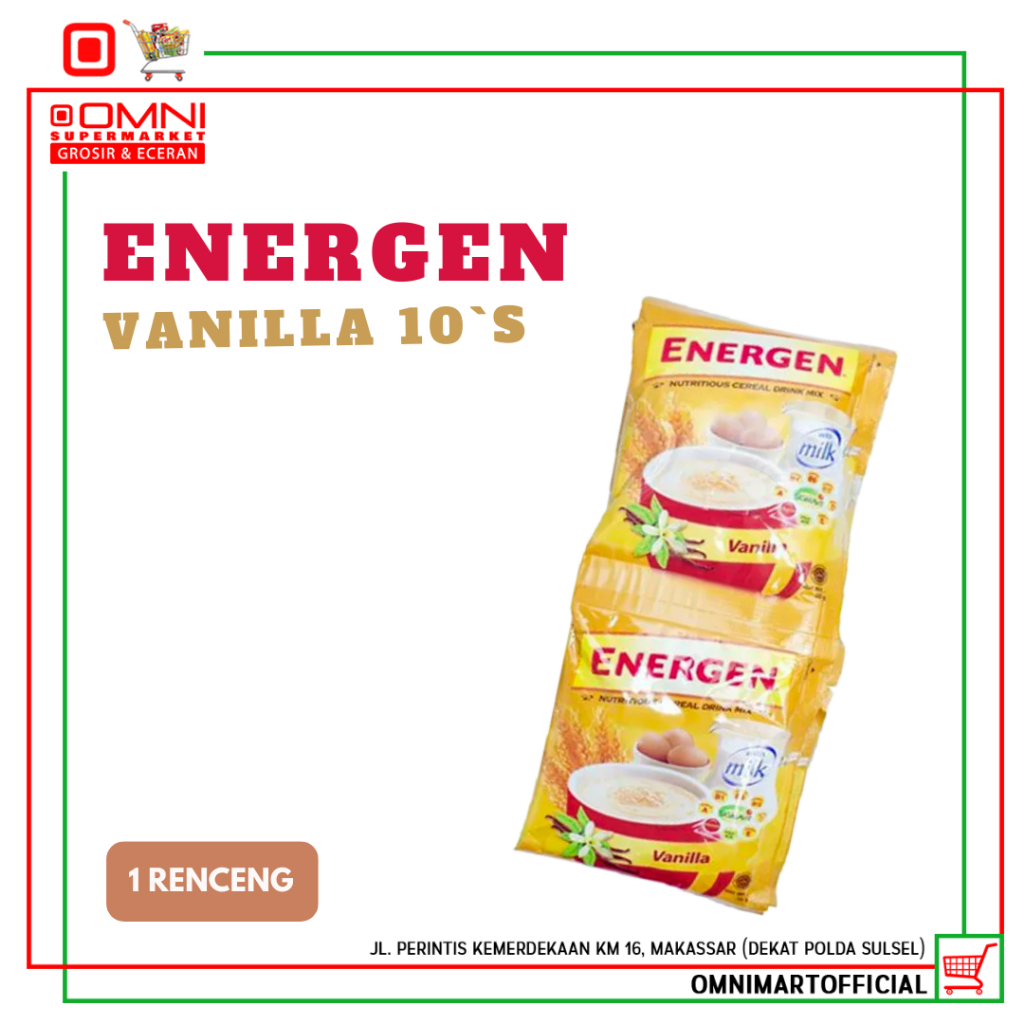 

ENERGEN VANILA RENCENG 10` SACHETS