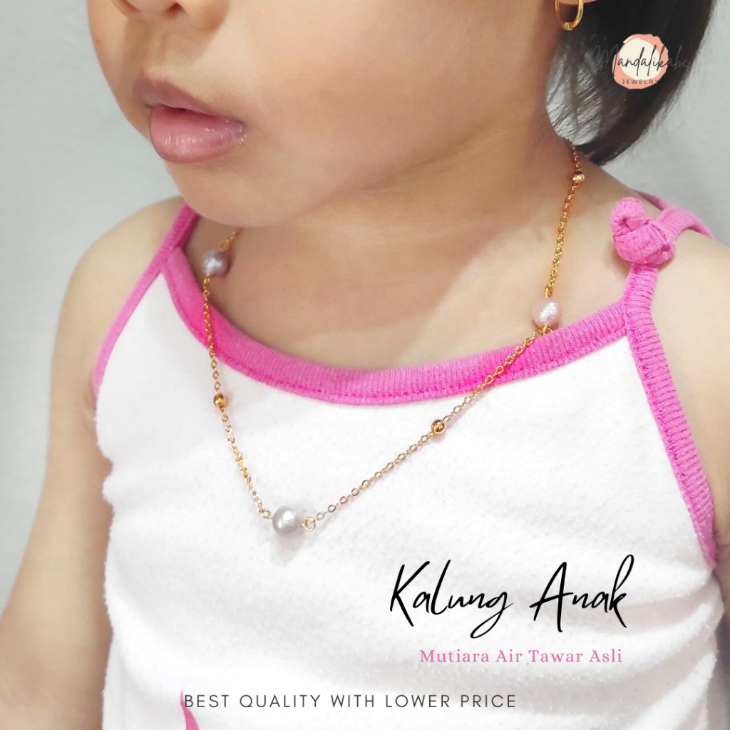 Kalung Mutiara Air Tawar Asli Lombok Untuk Anak-anak by MandalikaBC
