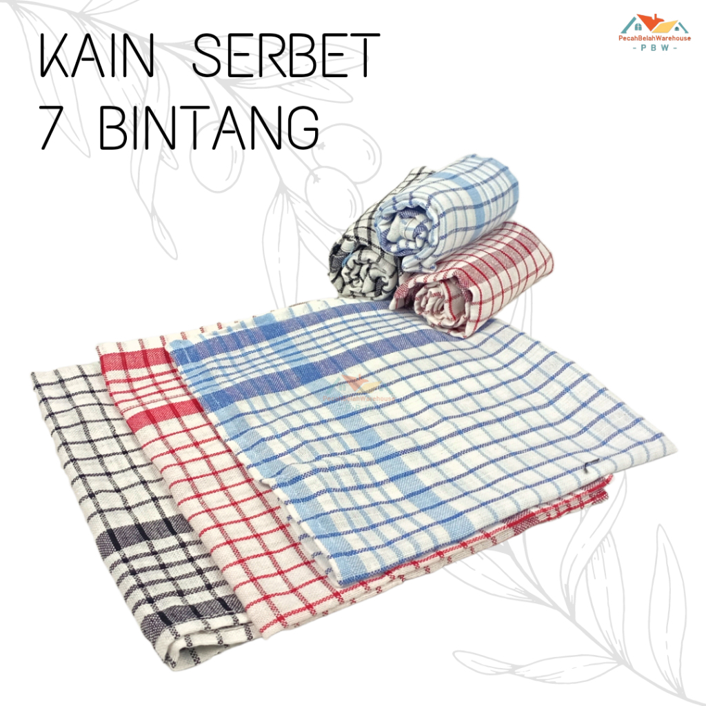 Lap Serbet Serbaguna / Kain Serbet Dapur / Serbet Makan 7 Bintang