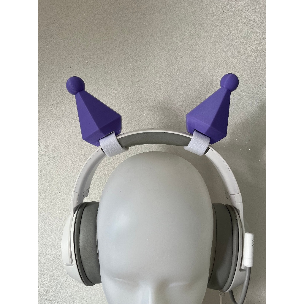 Kuromi ears untuk headphone headset live streaming gaming