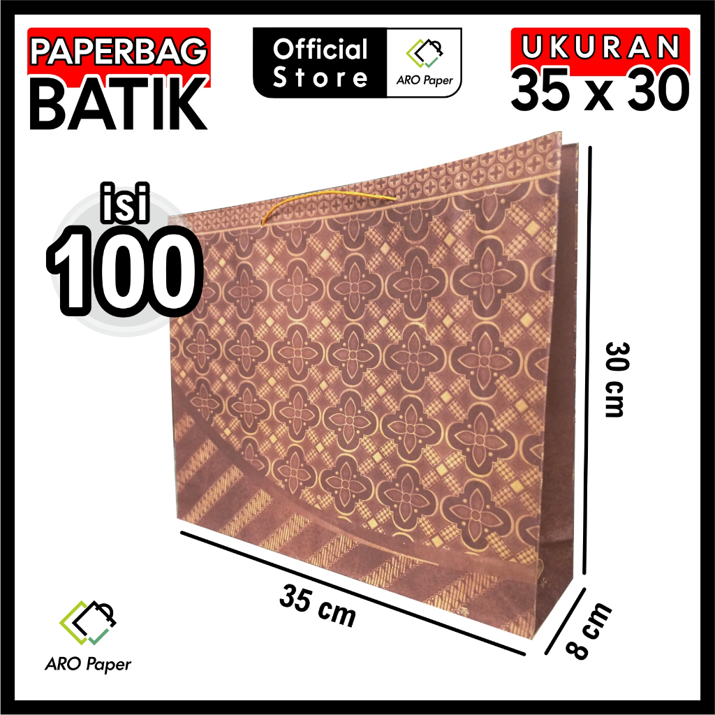 

Paper Bag Batik | Ukuran 35x8x30 cm (Isi 100 pcs)