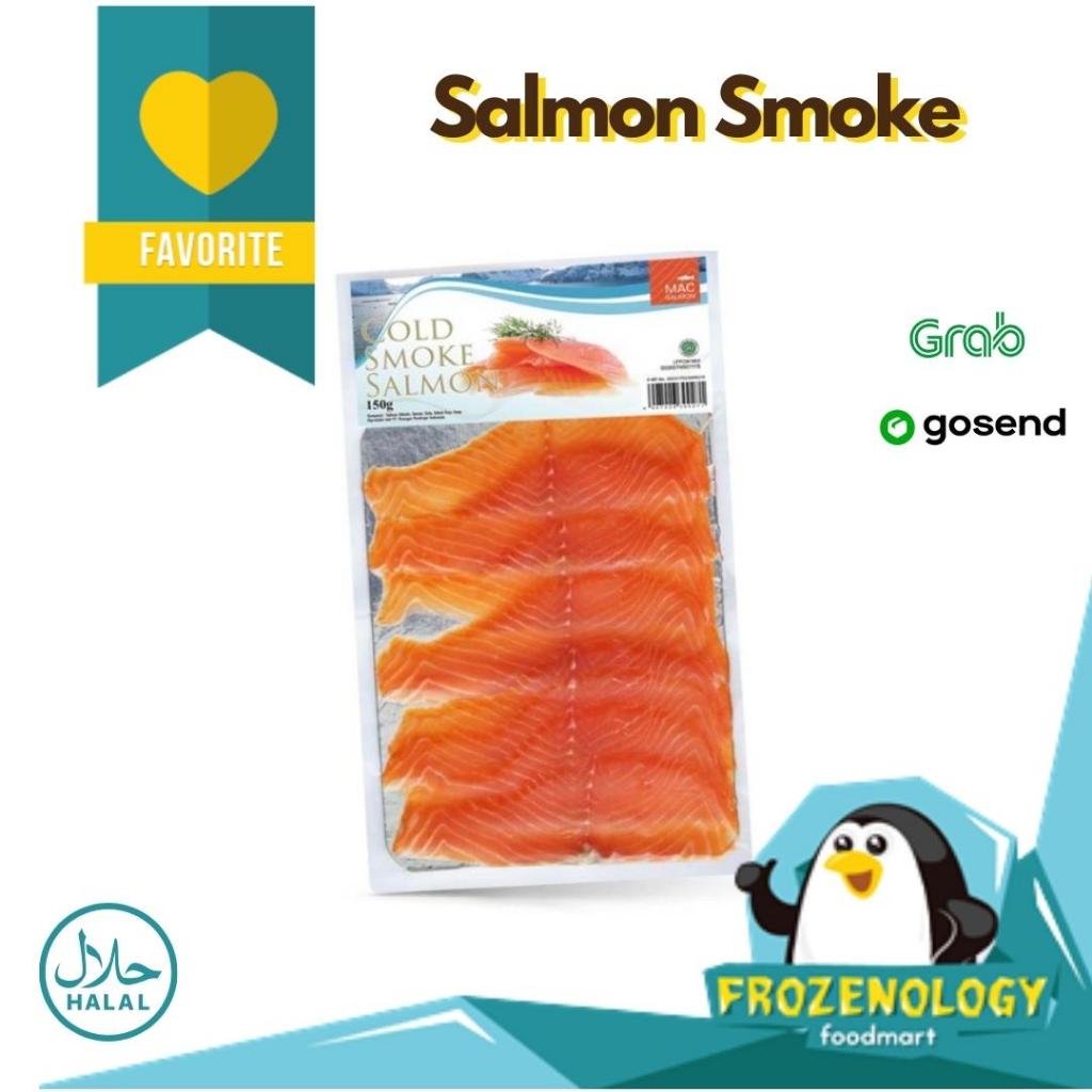 

SALMON SMOKE SLICE 150 GR Ready To Eat | Ikan Salmon Asap