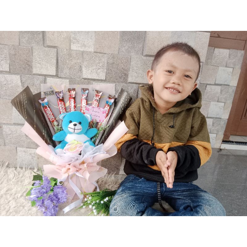 

buket boneka + snack