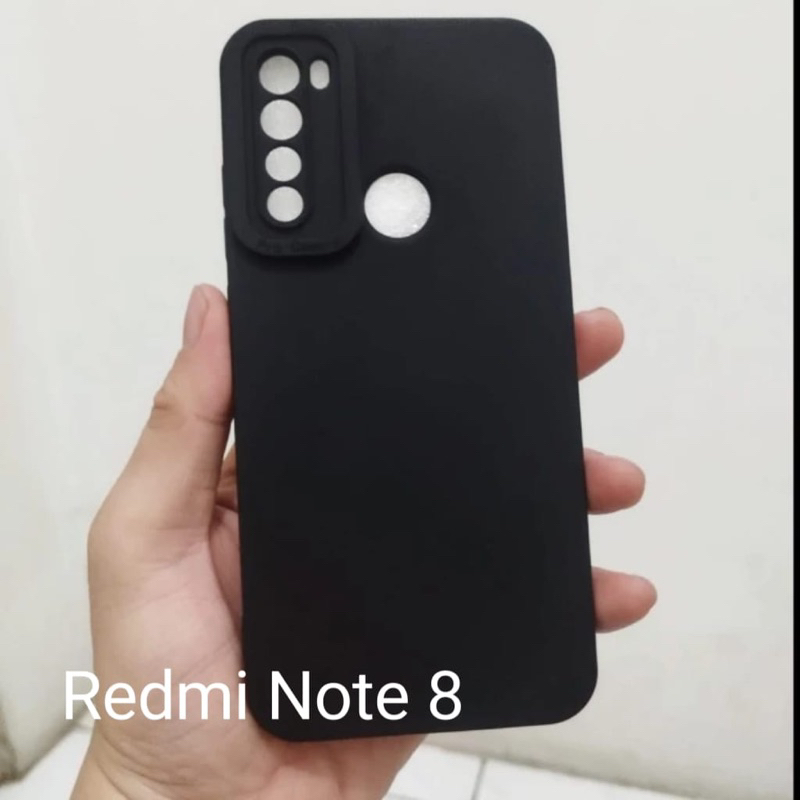 Black Matte Case Redmi Note 8 , Redmi Note 8 Pro Silikon Case Hitam