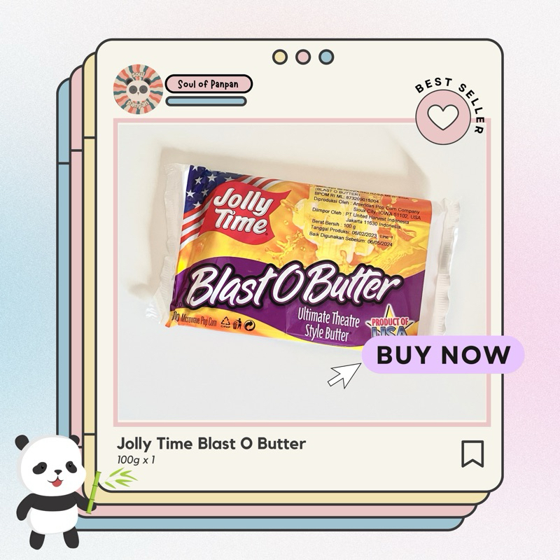 [Ready Stock] Popcorn Jolly Time Blast O Butter Snack Popcorn Jagung Berondong Mentega Cinema21 USA 