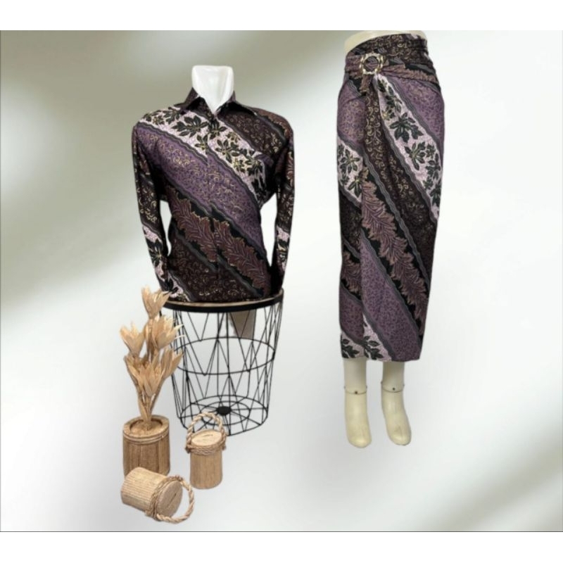 Kemeja Couple Rok Lilit - Kemeja Couple - Set Rok - Batik Set - Batik Couple Rok