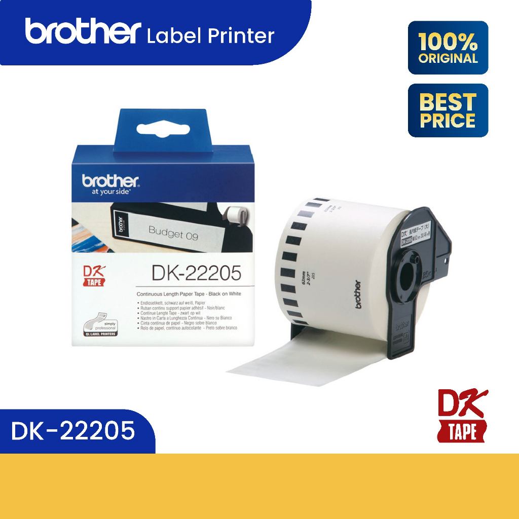 

Brother Label Tape DK-22205 Continuous Length Paper Tape DK22205 / 22205