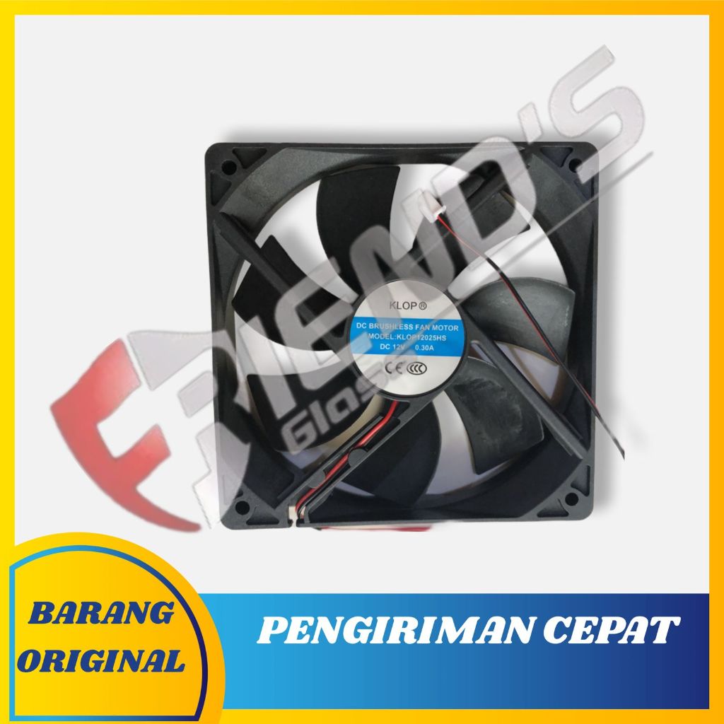 FAN DC 12VOLT 12CM KLOP/HANAYA/XFAN 0.30A 12V KIPAS DC