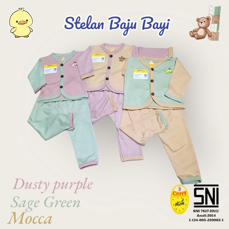 6 Pcs Baju Bayi celana bayi newborn 3 6 bulan / Setelan Baju bayi Laki Laki Perempuan 0 12 bulan Lengkap dan Komplit