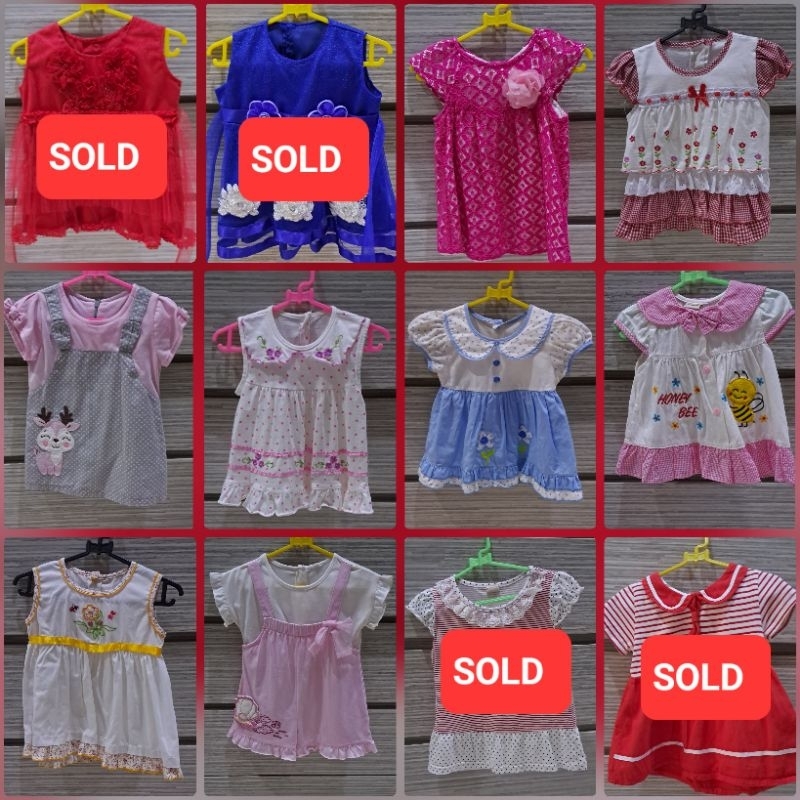 [ Preloved ] Baju anak perempuan usia 0-2tahun/ baju tidur anak/ baju setelan anak/ dress anak perem