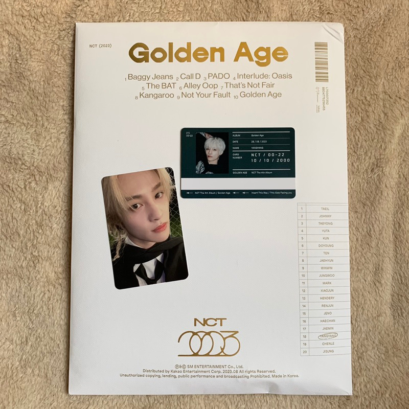 Yangyang Set Golden Age NCT 2023 Collecting Version