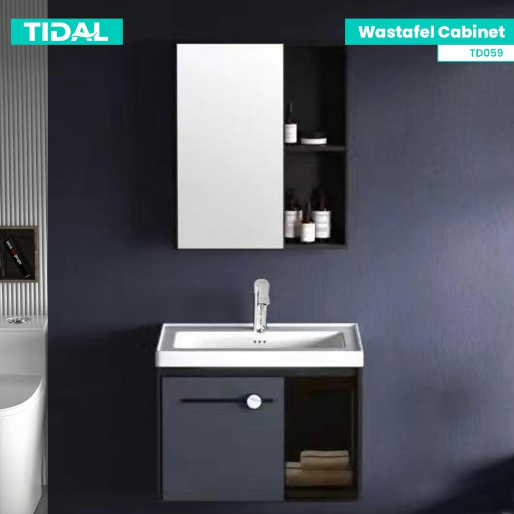 Wastafel Cabinet Set Komplit Modern Minimalis Kamar Mandi Tidal TD059
